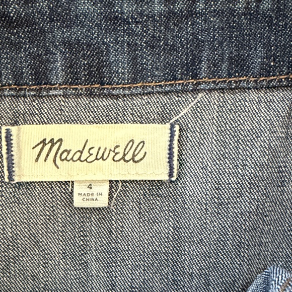 Madewell Button-Front Denim Sundress - Dark Blue - Picture 3 of 4